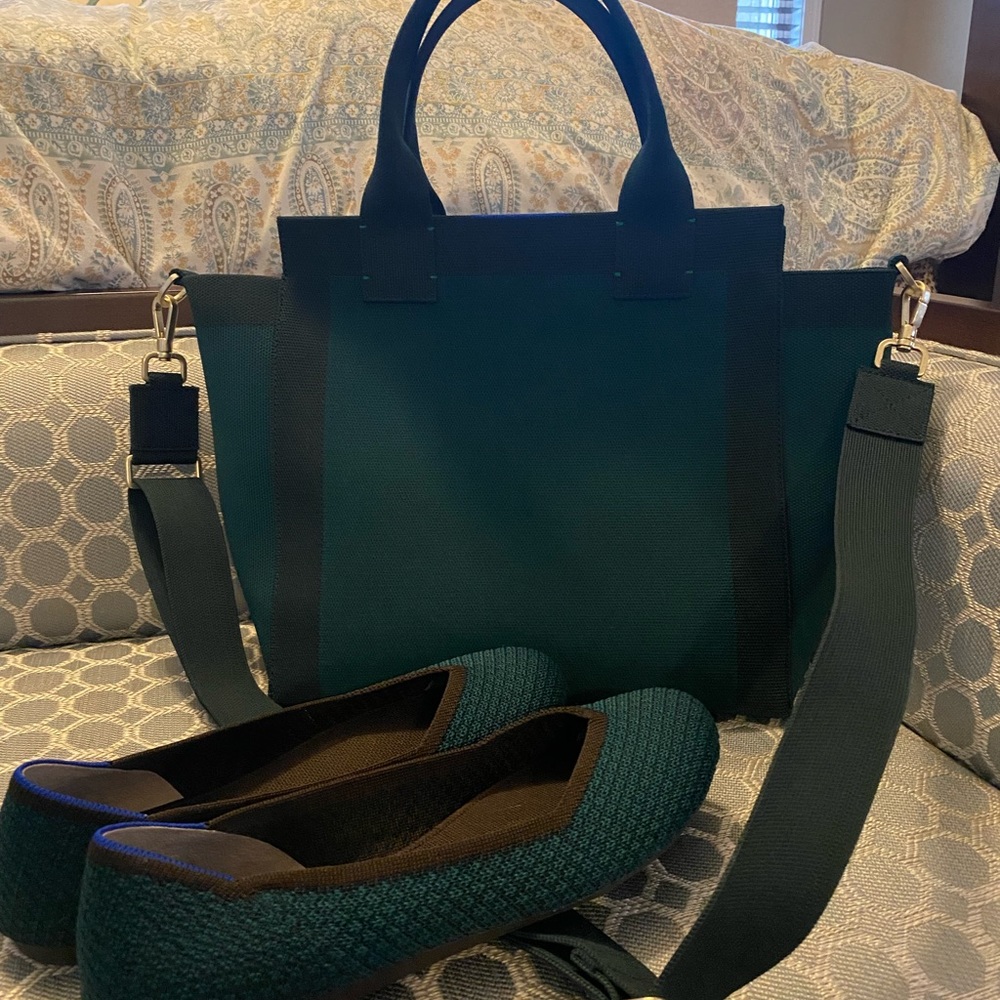 Rothy’s handbag in sold out green. Shoes are separate!!